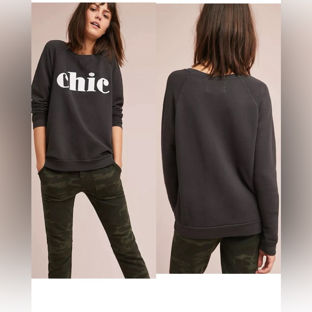 Anthropologie Black 'Chic' Sweatshirt